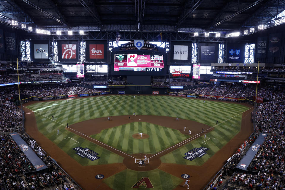 Chase Field during Game 3 of the NLCS. (Chris Coduto/MLB Photos via Getty Images)