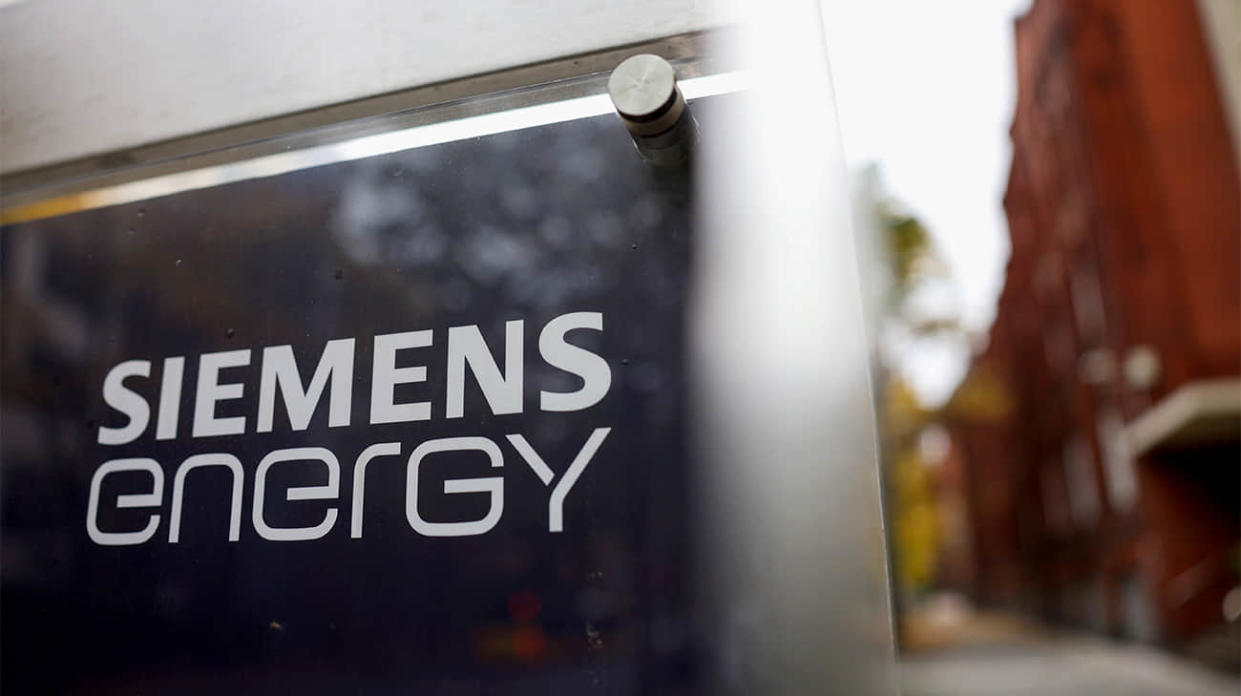 A Siemens Energy AG logo. Stock photo: Getty Images