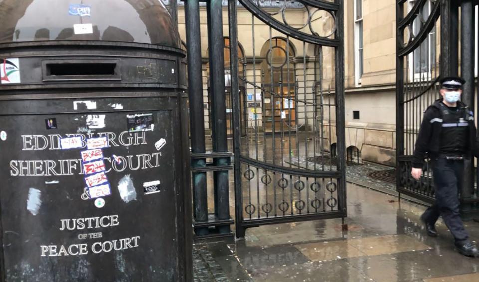 Edinburgh Sheriff Court in Scotland, where Rhode Island fugitive Nicholas Alahverdian fights efforts to return him to the United States to face a rape charge in Utah.