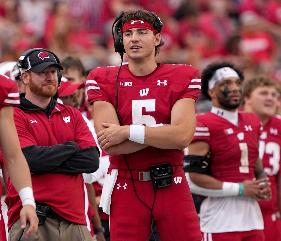 Graham Mertz started 32 games at Wisconsin but entered the transfer portal after the Badgers hired Luke Fickell as the new coach.