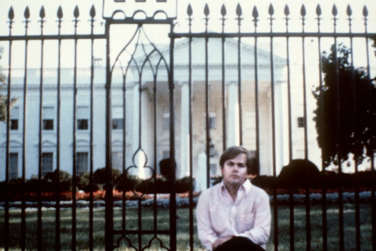 Picture taken in front of the White House of John Hinckley who attempted to assassinate US President Ronald Reagan in 1981