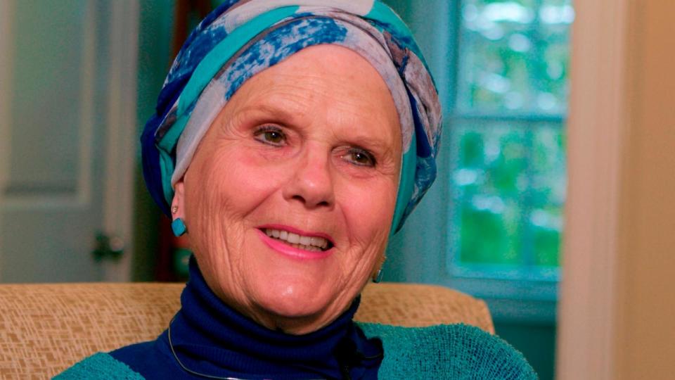 PHOTO: Lynda Shannon Bluestein smiles during an interview in the living room of her home, Feb. 28, 2023, in Bridgeport, Conn. (Rodrique Ngowi/AP)