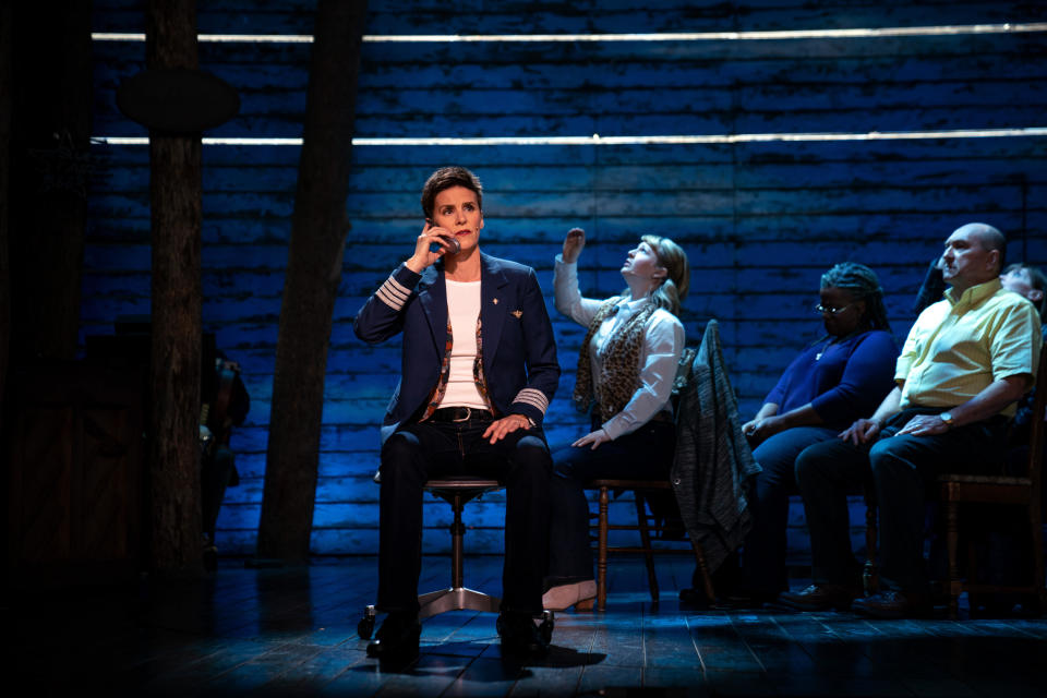 Jenn Colella, as Captain Beverley Bass, with Emily Walton, Q. Smith and Joel Hatch in 