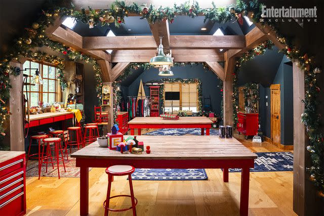 <p>Kim Nunneley/Hallmark</p> The set of 'Finding Mr. Christmas' on Hallmark+