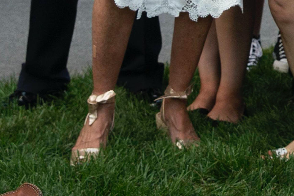 A closer look at Biden’s espadrilles. - Credit: Michael Reynolds - Pool via CNP / MEGA