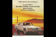 <p>At the start of the 1980s Cadillacs were large, heavy, and powered by lazy V8 engines. Which was a problem as fuel prices had soared, and the brand’s European rivals were usually more svelte and comparatively more economical. GM’s response was the <strong>V8-6-4</strong> engine, bravely placed into Caddy’s entire 1981 range (apart from the diesel option). The name indicated that it could run on different numbers of cylinders according to how much power was required in any given situation.</p><p><strong>Cylinder deactivation</strong> wasn’t new. It had been around since 1908, though back then it was achieved by shutting off carburettors. Cadillac’s system was electronic, and it was so unsuccessful that the engine was abandoned after a single model year. Today, automotive electronics are easily capable of coping with varying the number of cylinders used, but back in 1981 microprocessors were simply too slow.</p>