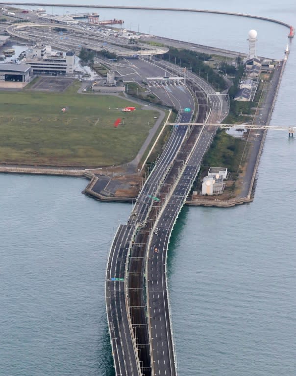 Typhoon Jebi sent a tanker crashing into the only access road to Kansai International Airport