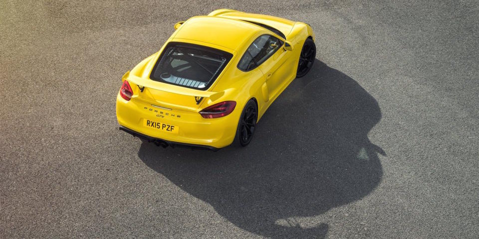 <p>What started with the humble Boxster in 1996 has lead to this, <a rel="nofollow noopener" href="http://www.roadandtrack.com/new-cars/road-tests/a27264/porsche-cayman-gt4-pcoty/" target="_blank" data-ylk="slk:the mighty Cayman GT4;elm:context_link;itc:0;sec:content-canvas" class="link ">the mighty Cayman GT4</a>. Essentially, the GT4 takes a standard Cayman to the extreme, with a version of the old 911 Carrera S 3.8-liter flat-six, and suspension components with the 911 GT3. Throw in a crisp six-speed manual, and you have basically the perfect Porsche.</p>