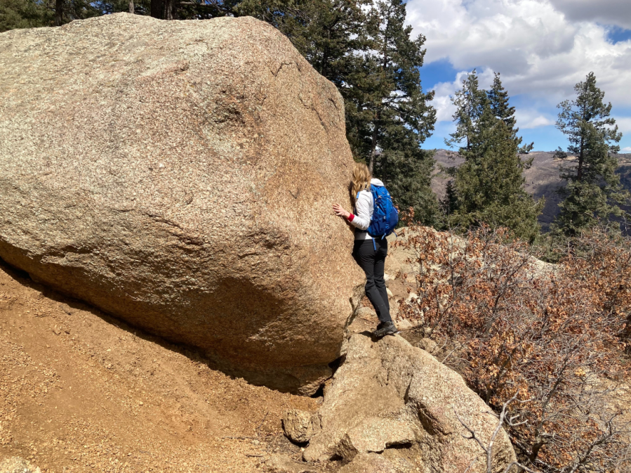 Large boulder slides onto Barr trail