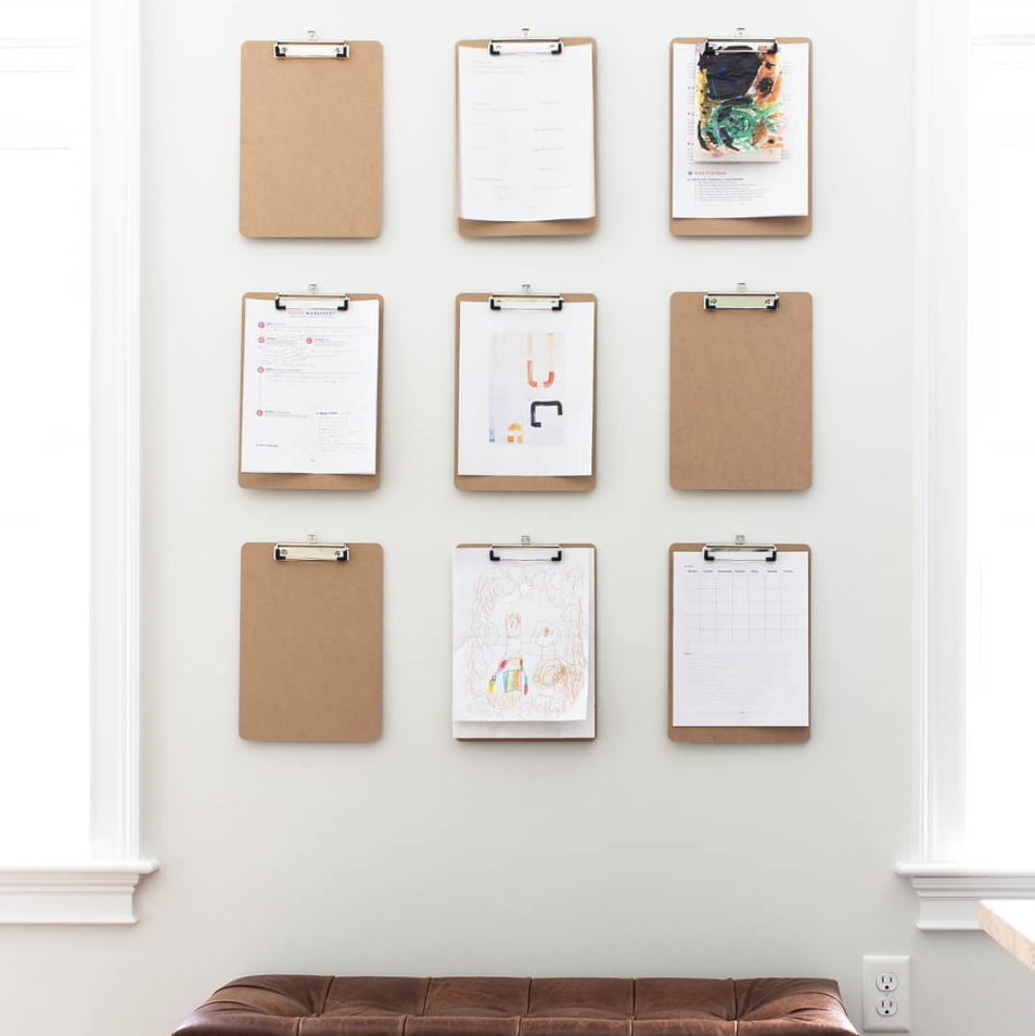 <p>Believe it or not, there are many DIY projects that you could tackle right now using only the materials in your home. Take <a href="https://www.housebeautiful.com/lifestyle/organizing-tips/a30391912/diy-clipboard-wall-idea/" rel="nofollow noopener" target="_blank" data-ylk="slk:this clipboard wall;elm:context_link;itc:0;sec:content-canvas" class="link ">this clipboard wall</a>, for example: Not only does it create a neat graphic display on a once plain wall, but it helps you better organize your papers. You can explore more DIY home projects <a href="https://www.housebeautiful.com/home-remodeling/diy-projects/how-to/g1624/diy-solutions-easier-life/" rel="nofollow noopener" target="_blank" data-ylk="slk:here;elm:context_link;itc:0;sec:content-canvas" class="link ">here</a>.</p>