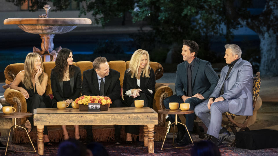 'Friends: The Reunion' brought all six original cast members together for the first time in 17 years. (WarnerMedia/HBO Max/Sky)