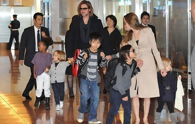 The Jolie-Pitt family. Source: Getty Images.