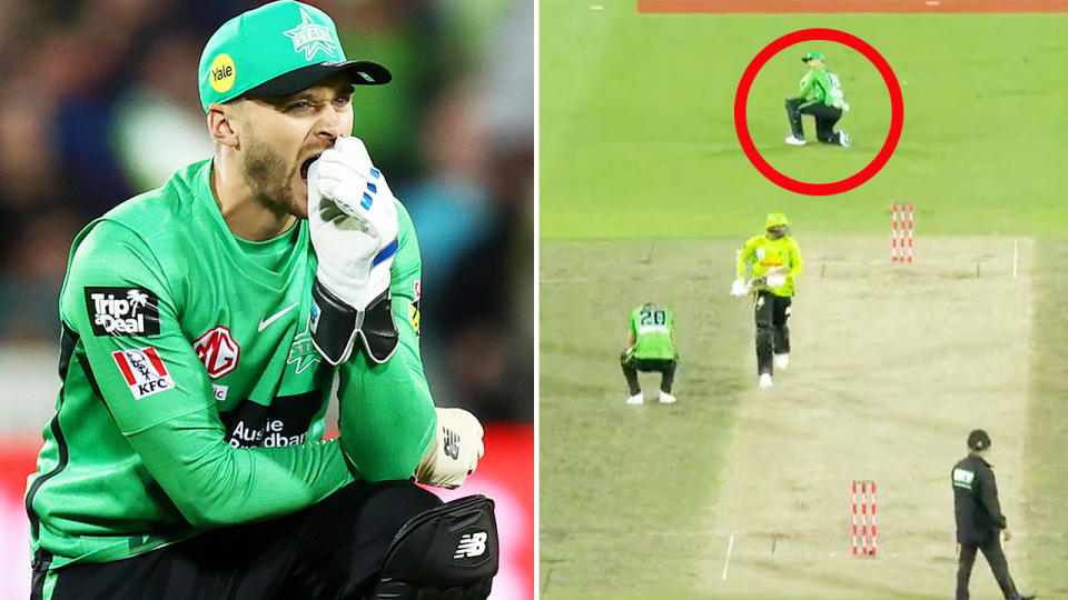 Joe Clarke, pictured here letting through four byes as the Sydney Thunder beat the Melbourne Stars in the BBL.