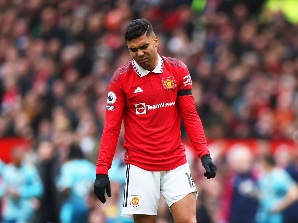 Casemiro was dismissed during Manchester United’s 0-0 draw with Southampton  (Getty Images)