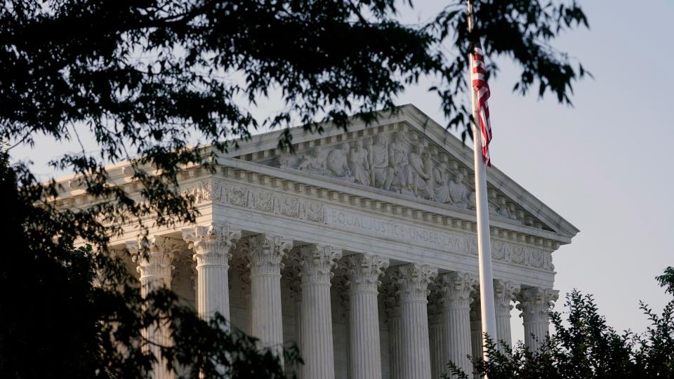 The Supreme Court, Friday, June 24, 2022, in Washington. (AP Photo/Steve Helber)