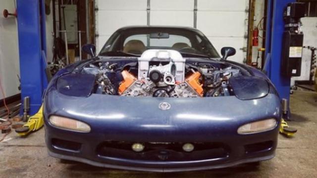 Hellcat Mazda RX-7 Is A Twisted Japanese-American Muscle Car