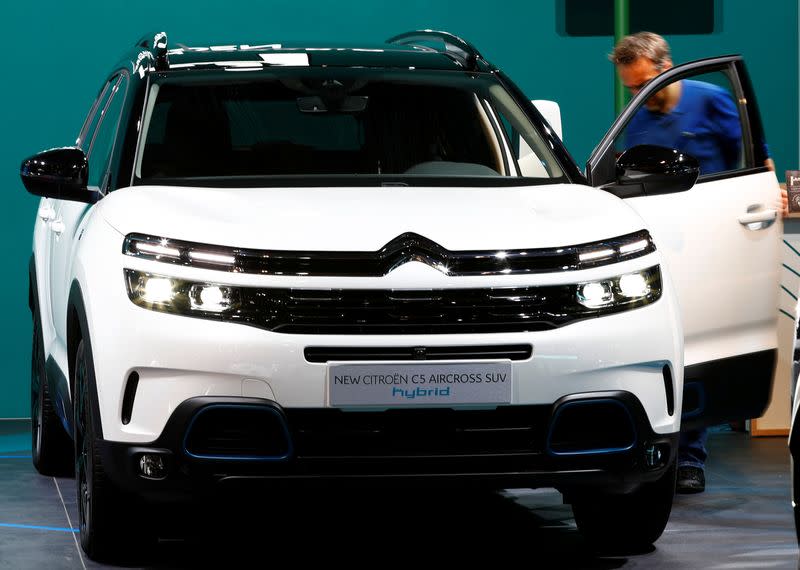 A Citroen C5 Aircross SUV Hybrid is seen at Brussels Motor Show