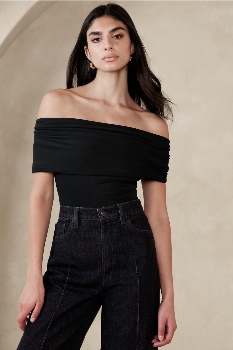 Banana Republic Cotton-Modal Off-Shoulder Top