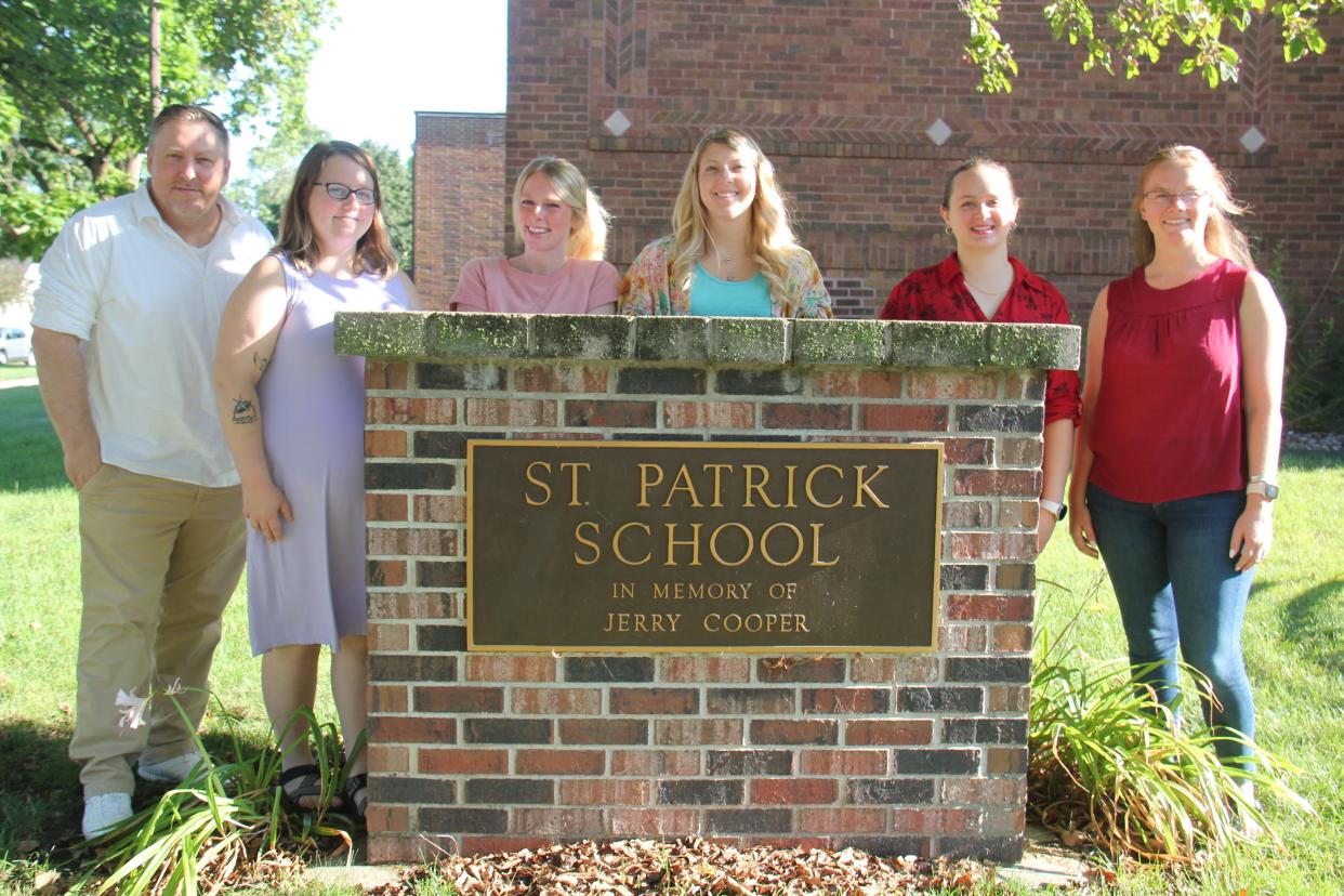 New teachers at St. Patrick School for the 2023-24 school year pose for a photo.