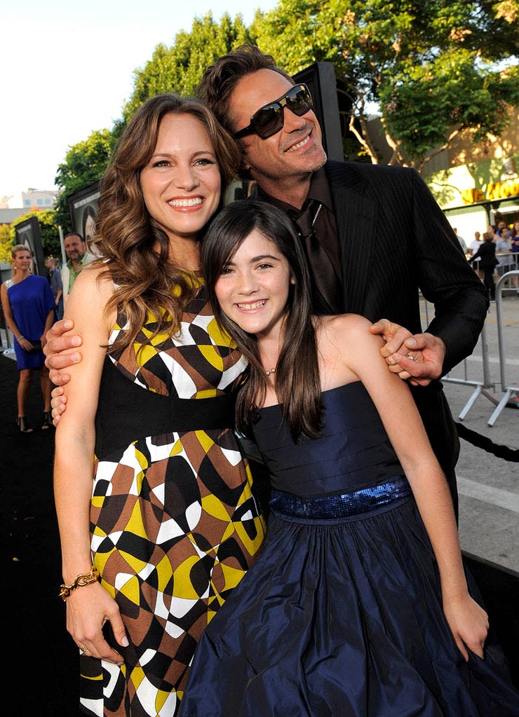 Orphan LA Premiere 2009 Susan Downey, Isabelle Fuhrman and Robert Downey Jr.