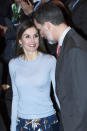 <p>Tras la pelea con su suegra, Letizia ha querido lucir muy serena hasta en asuntos de moda </p>