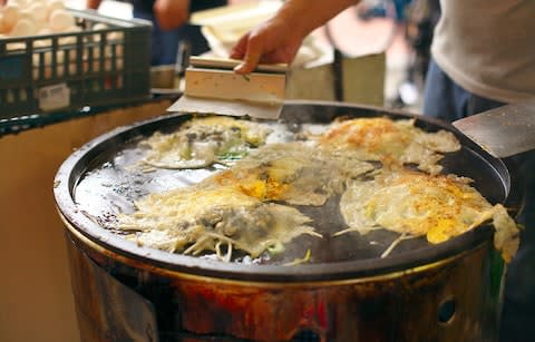 Oyster omelette in Bangkok - Credit: Getty