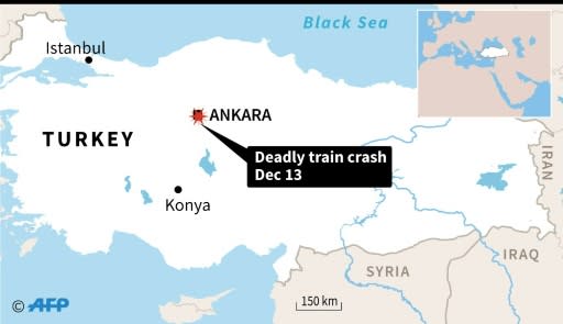 Map locating Ankara, site of Thuresday's deadly train crash
