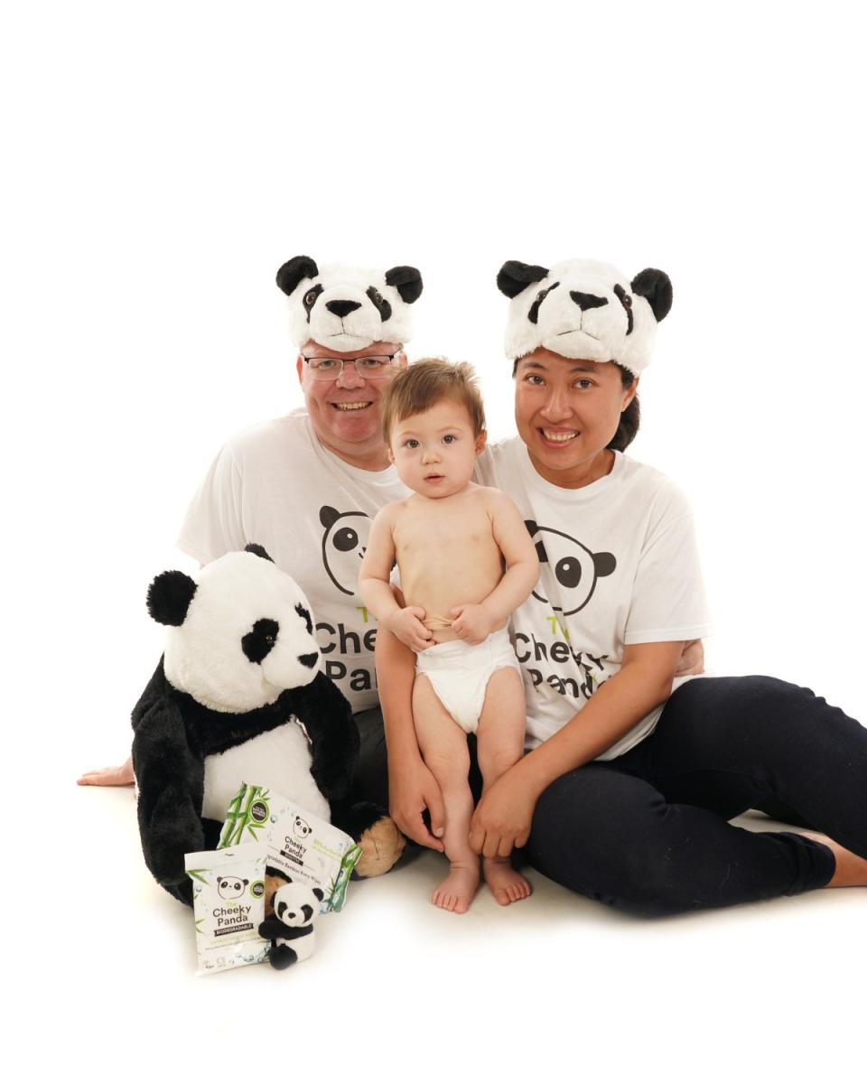 Julie Chen and Chris Forbes, the husband and wife co-founders of bamboo loo roll company Cheeky Panda (Cheeky Panda )