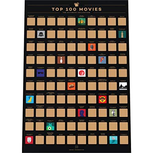 36) Enno Vatti Top 100 Movies Scratch Off Poster - Best movies of All Time Bucket List. 100 Movie Scratch Off Poster (Each movie poster size 16.5" x 23.4")- Including Top 100 Movie Posters Christmas Gifts for Movie Lovers.