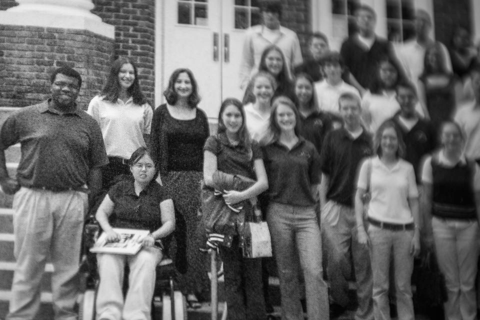 A photo of Stacey Park Milbern, third from left, with fellow student government association members from the 2005 Massey Hill Classical High School yearbook. Milbern is being honored on the U.S. quarter.