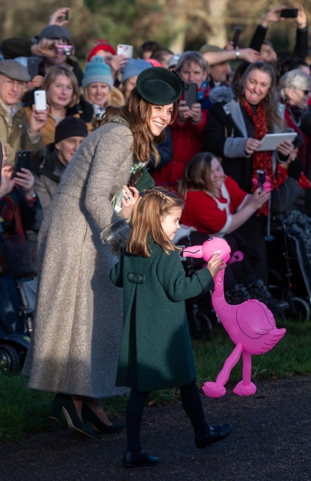 The little royals also greeted the public for the first time.