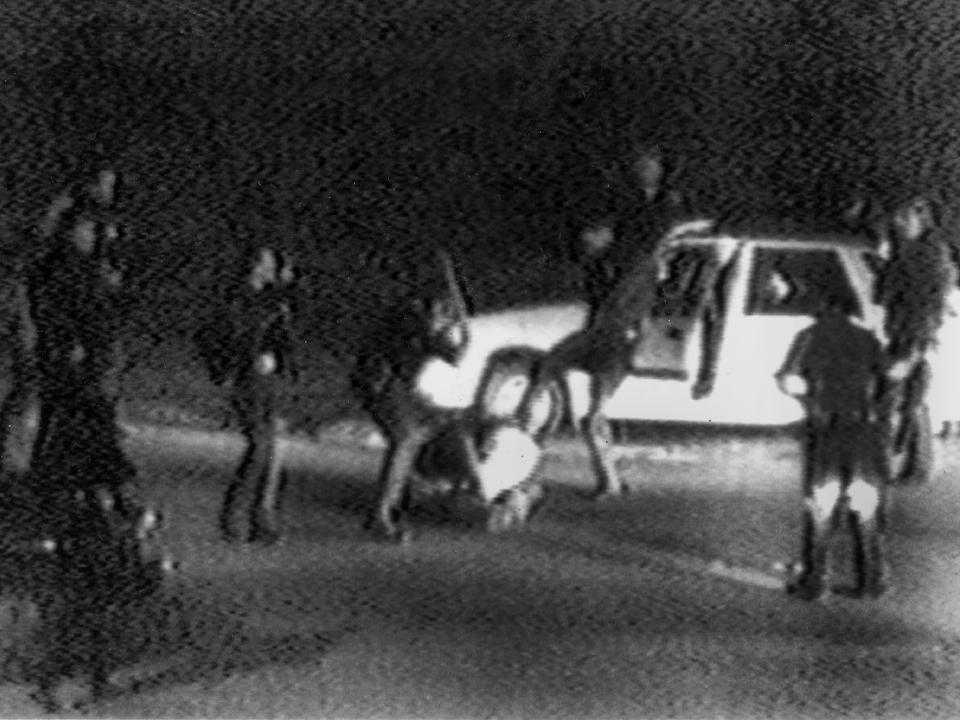 The Rodney King beating in 1991 highlighted systematic oppression of black people by the white establishment. Forman argues that black prosecutors and judges have also become complicit in a system that disproportionately punishes black people: George Holliday/KTLA via AP