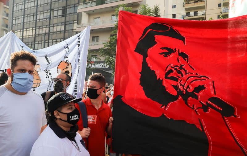 Protest ahead of Trial of leaders and members of far-right Golden Dawn party in Athens