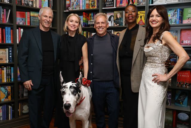 <p>Marleen Moise/Getty</p> David Siegel, Naomi Watts, Bing the Great Dane, Josh Pals, Noma Dumezweni and Carla Gugino