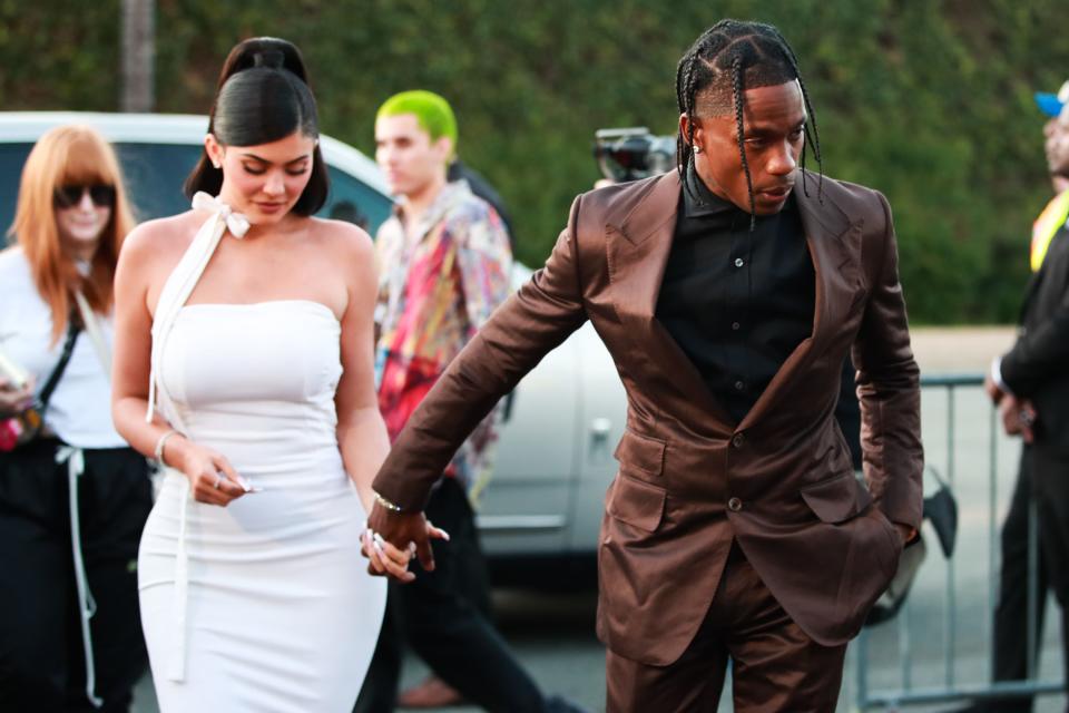 Kylie and Travis Scott at a Netflix film premiere