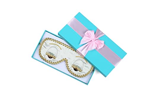 Breakfast at Tiffany Sleeping mask in Audrey Hepburn Gifts Box - a Perfect Breakfast at Tiffanys Gift Comes with Multiple Colors - Unique Gifts for Women Under 50 Dollars (Green)