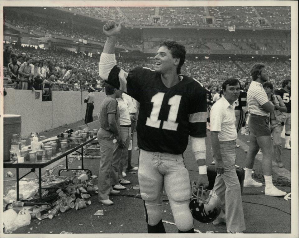 In 1983, Michigan Panthers quarterback Bobby Hebert led the team to the USFL championship at the Silverdome.