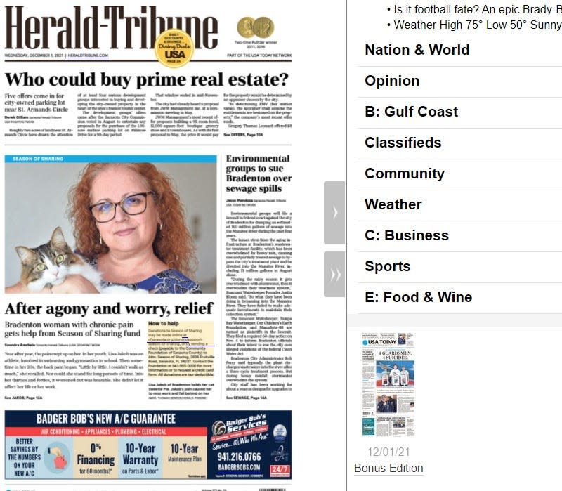 You can read the print newspaper online, plus get access to a whole lot more, using the e-edition