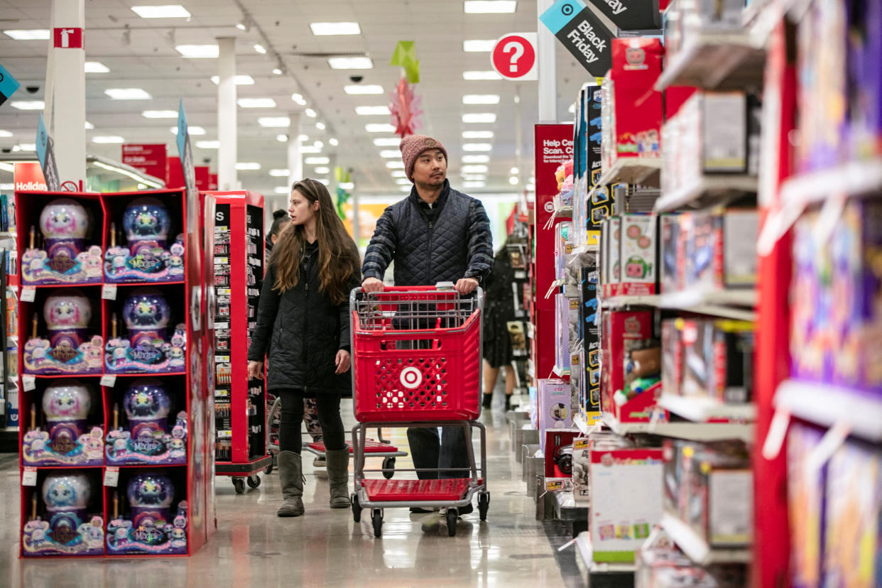People shop at a Target store during Black Friday sales in Chicago, Illinois, U.S., November 25, 2022. REUTERS/Jim Vondruska