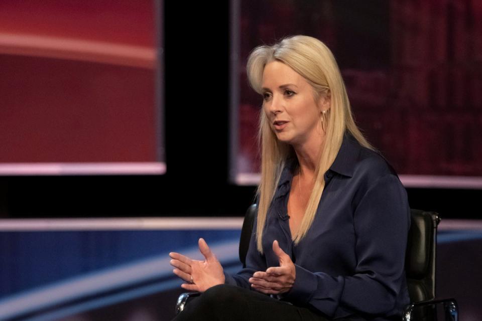 Isabel Oakeshott speaking at Channel 5's 'Are Politicians Up to It?' debate (PA)