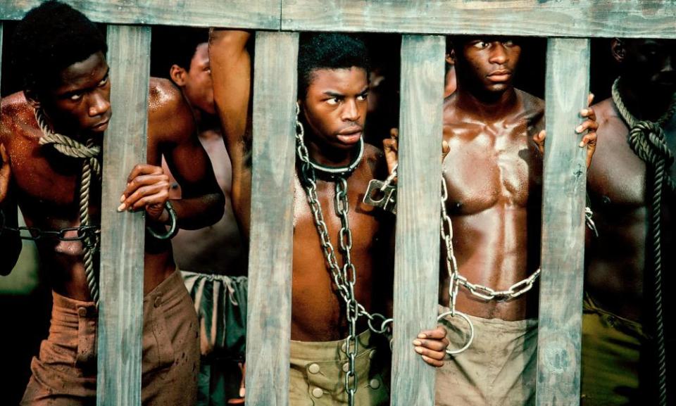 A scene from pioneering TV series Roots, which told the story of Kunta Kinte, a slave captured in Africa and brought to America