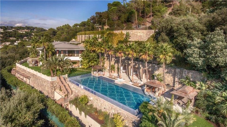 <p>'This stunning eight-bedroom, nine-bathroom home is located in the exclusive area of La Californie, on the hills of Cannes,' say Rightmove.'It is home to numerous standout features, including a private bar and a swimming pool overlooking the beauty of Cannes.'</p><p>This property is currently on the market for £59,787,000 with Knight Frank via <a href="https://www.rightmove.co.uk/properties/83388175" rel="nofollow noopener" target="_blank" data-ylk="slk:Rightmove;elm:context_link;itc:0;sec:content-canvas" class="link ">Rightmove</a>. </p>