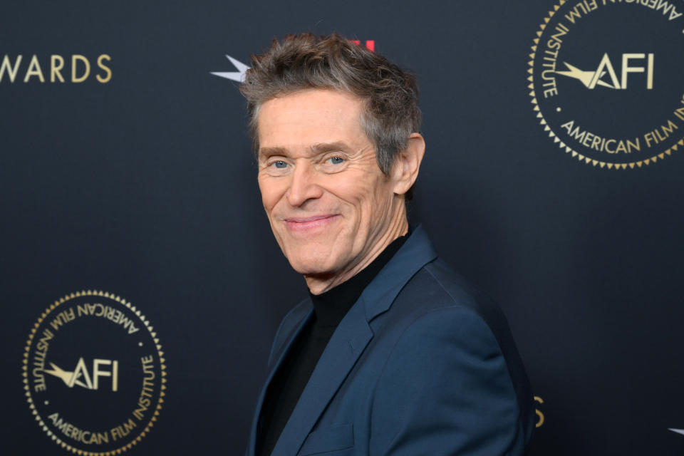 LOS ANGELES, CALIFORNIA - JANUARY 12: Willem Dafoe attends the AFI Awards at Four Seasons Hotel Los Angeles at Beverly Hills on January 12, 2024 in Los Angeles, California. (Photo by Michael Kovac/Getty Images for AFI)