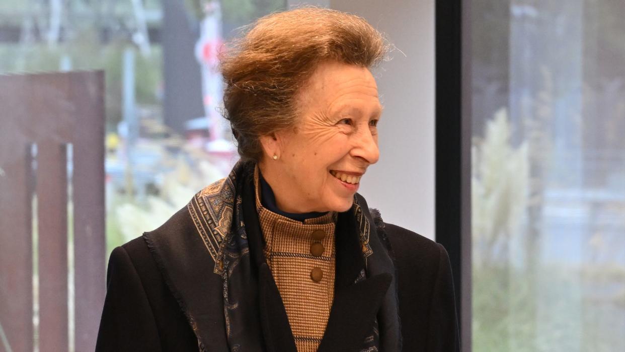 Princess Anne smiling during an engagement