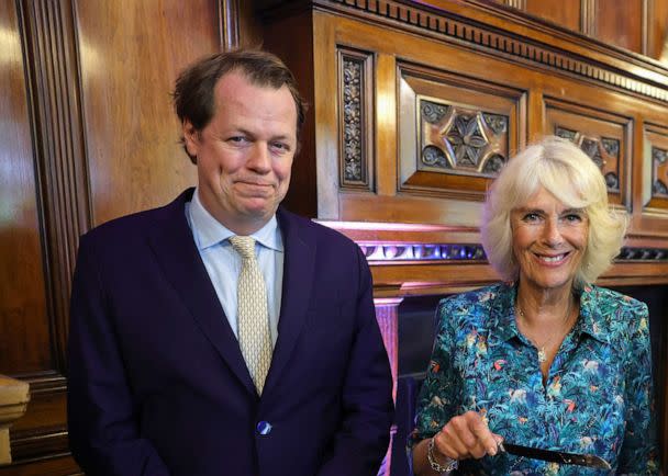 PHOTO: Tom Parker Bowles and Camilla, Duchess during The Oldie Luncheon, in celebration of her 75th Birthday at National Liberal Club on July 12, 2022 in London. (Chris Jackson/Getty Images, FILE)