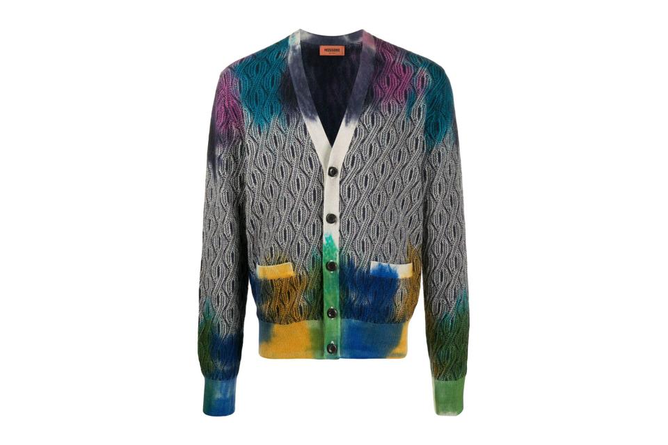 Missoni stained patterned cardigan
