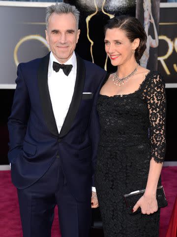 <p>Kevin Mazur/WireImage</p> Daniel Day-Lewis and Rebecca Miller arrive at the Oscars on February 24, 2013 in Hollywood, California