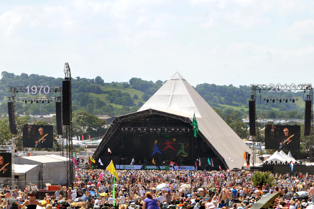 Catch all the action from Glastonbury's Pyramid Stage. (BBC)