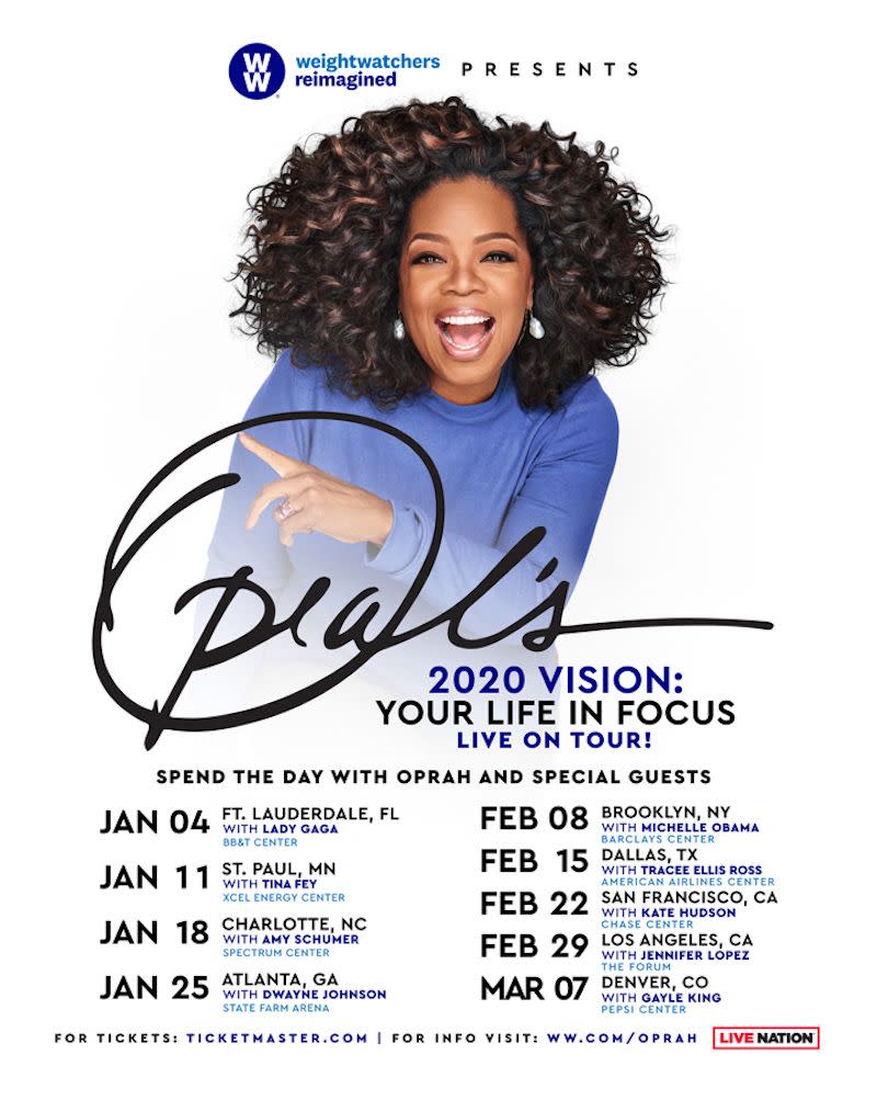 oprah 2020 vision tour Oprahs 2020 Vision Tour to feature special guests Michelle Obama, Lady Gaga, more