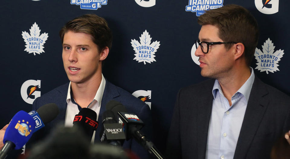 Both Marner and the Leafs can finally move on now that he's under contract. (THE CANADIAN PRESS/Paul Daly)